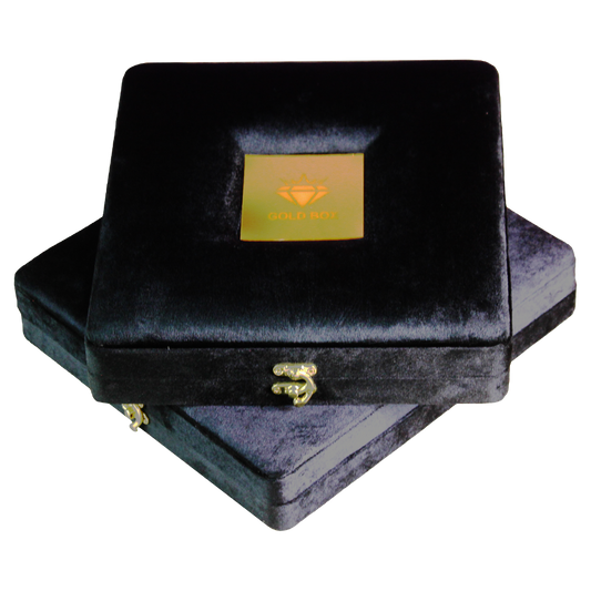 Gold Box Black Velvet Jewelry Boxes