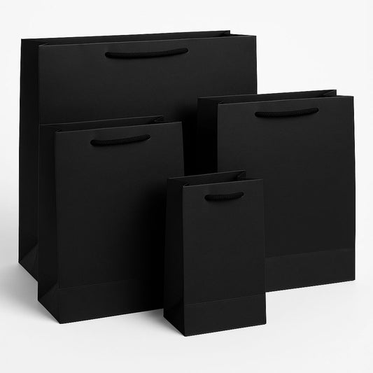 White & Black Eco Paper Jewel Bags