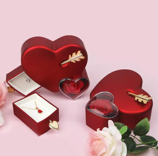 Valentine Heart-piercing Rose Jewelry Box