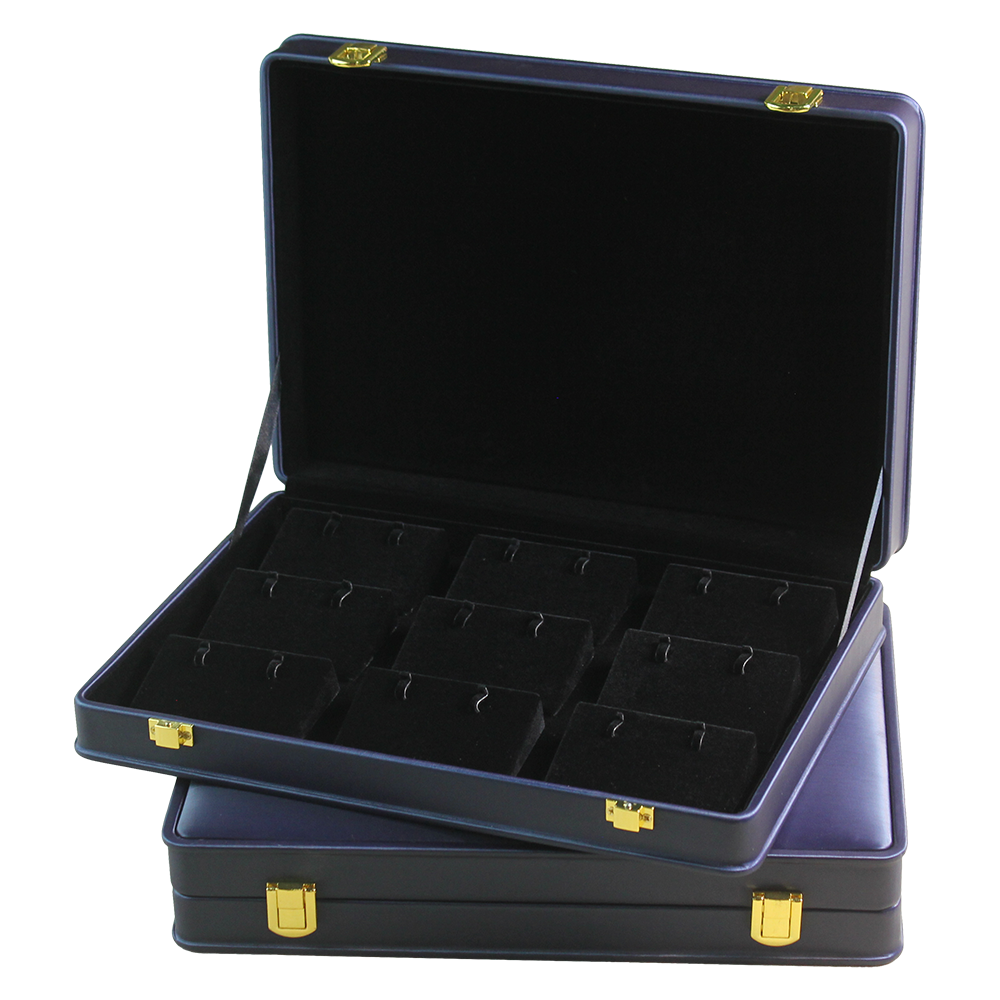 Blue Leatherette Stock Boxes