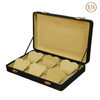 6 Slots Prestige Black Velvet Gold Boxes Jewelery Display