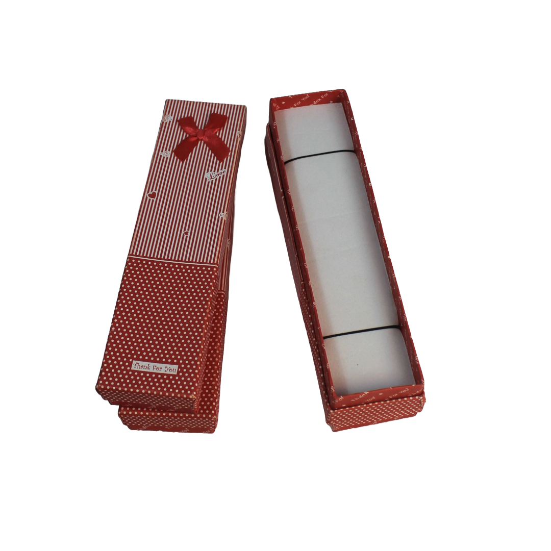 Red Thankyou Cardboard Jewelry Boxes