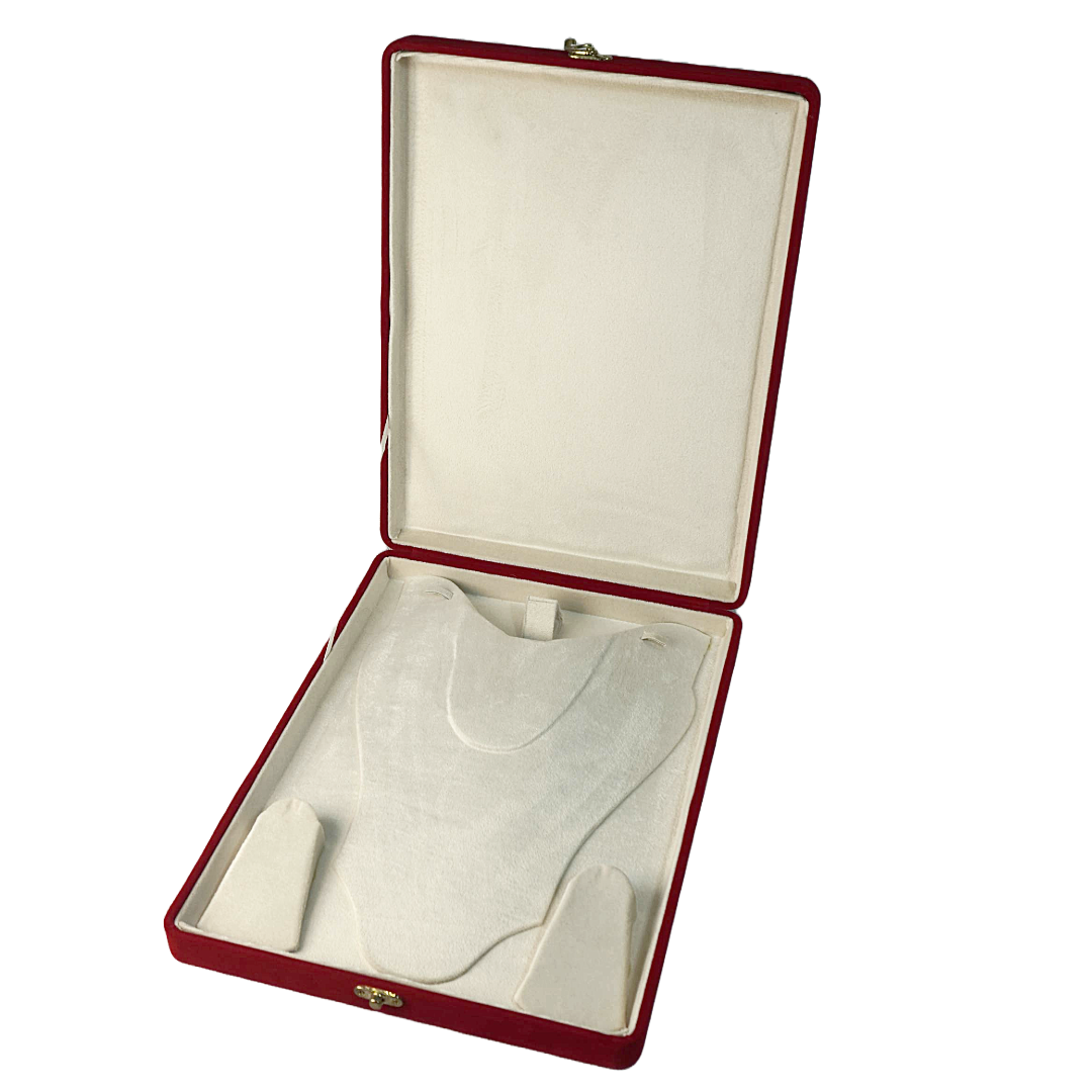 Leather & Velvet Red Flower Jewelry Boxes