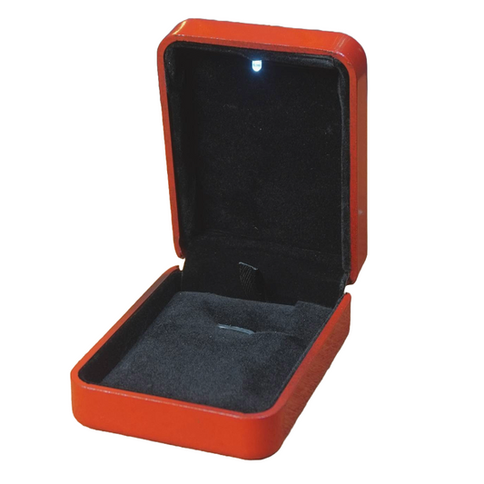 LED Small Pendant/Earrings Box with Glossy Lacquer Finish
