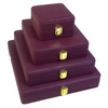 Leather & Velvet in Burgundy Jewelry Boxes