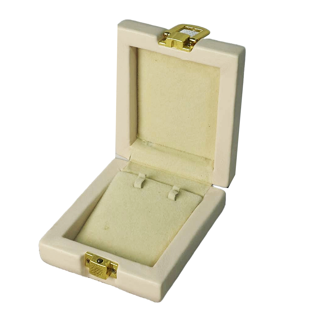 Textured Cream Leatherette Jewelry Boxes