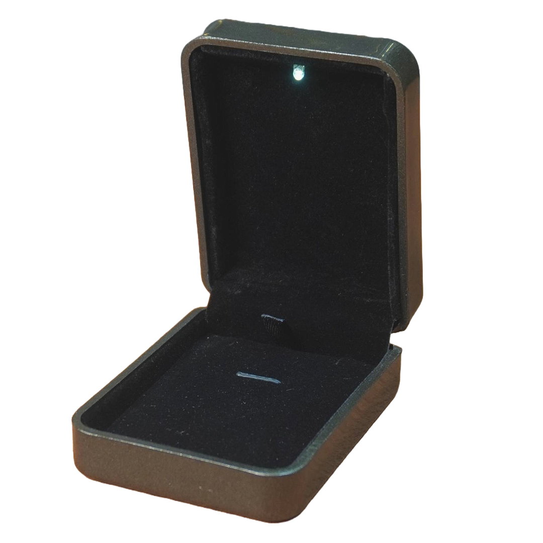 LED Small Pendant/Earrings Box with Glossy Lacquer Finish