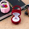New Born Baby Velvet Flower Bucket Ring Box