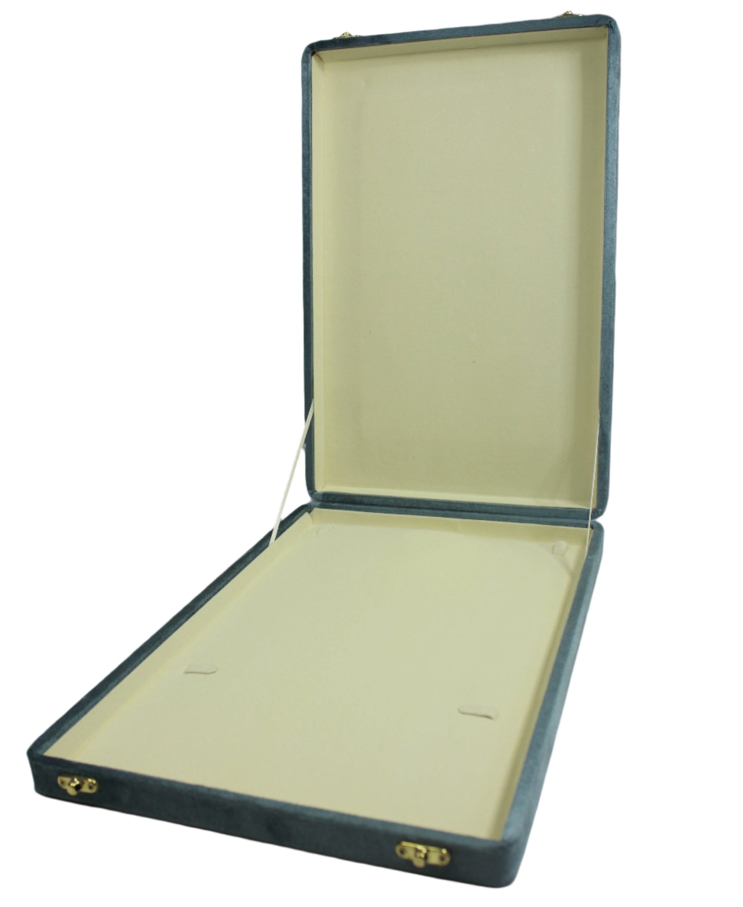 Gold Box Grey Velvet Jewelry Boxes