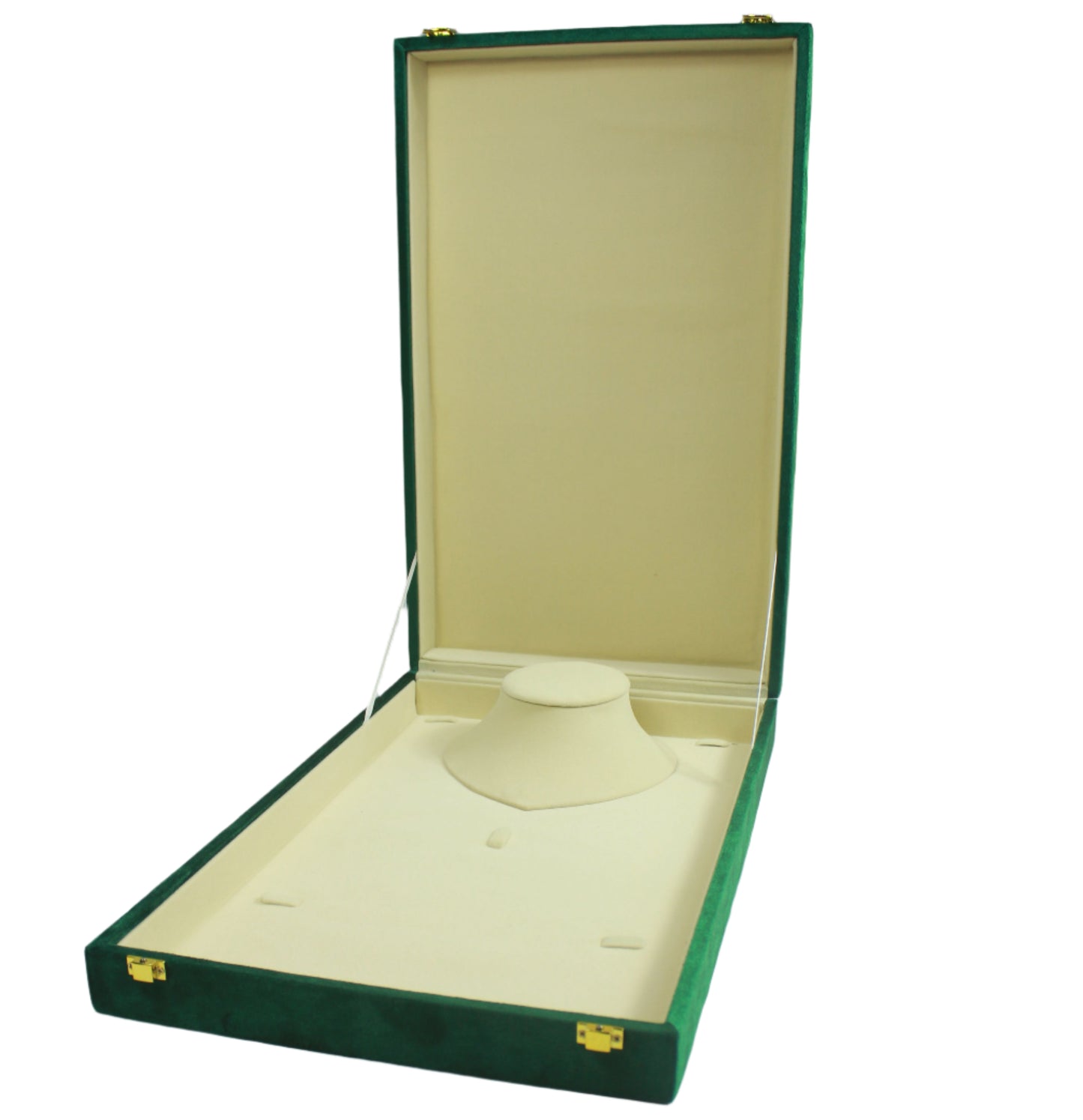Gold Box Green Velvet Jewelry Boxes