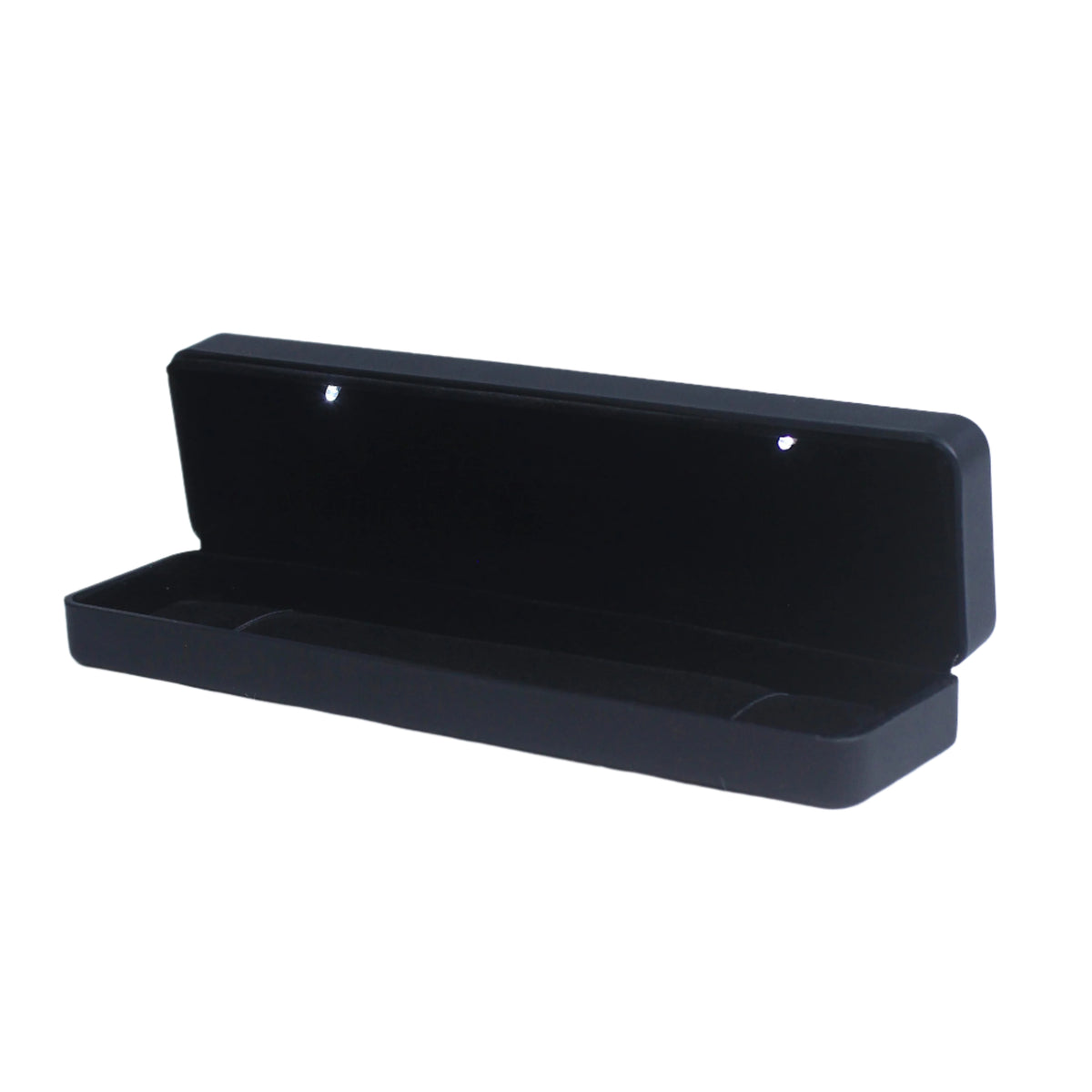 Black Lacquer 5-Piece Jewelry Box Set with LED