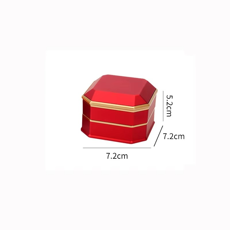 Imported Jewelry Ring Box Luxury White Lacquer Gifts Display With Light