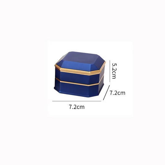 Imported Jewelry Ring Box Luxury White Lacquer Gifts Display With Light