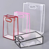 Luxury Transparent PVC Gift Bags with Colored Edges – Multipurpose Hand-Carry Packaging