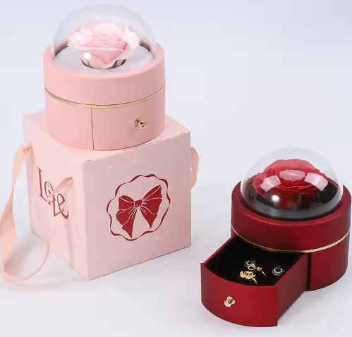 Cross-border ball jewelry flower box ring necklace