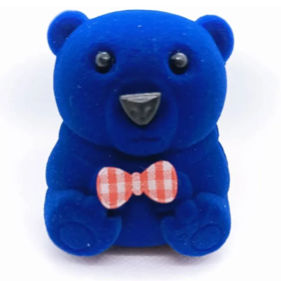 New Born Baby Velvet Teddy Bear Ring Box