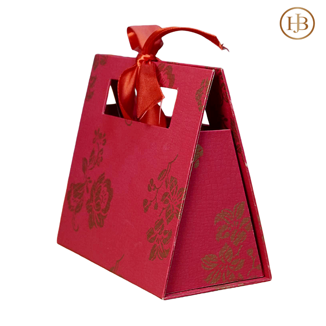 Ribbon Clutch Gift Box – Elegant Handbag-Style Packaging