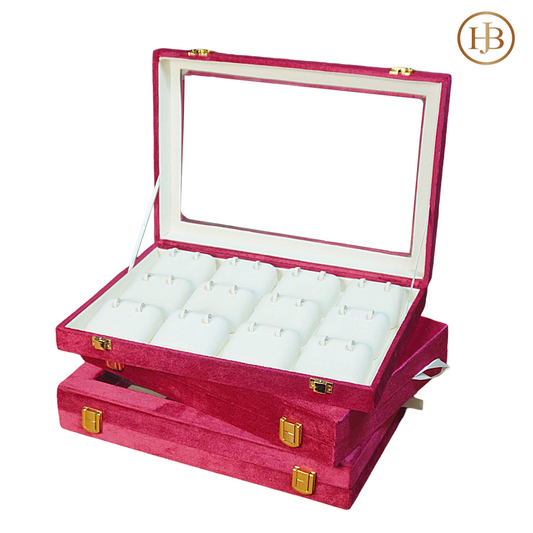 Prestige Red & Black Stock Box With Mirror