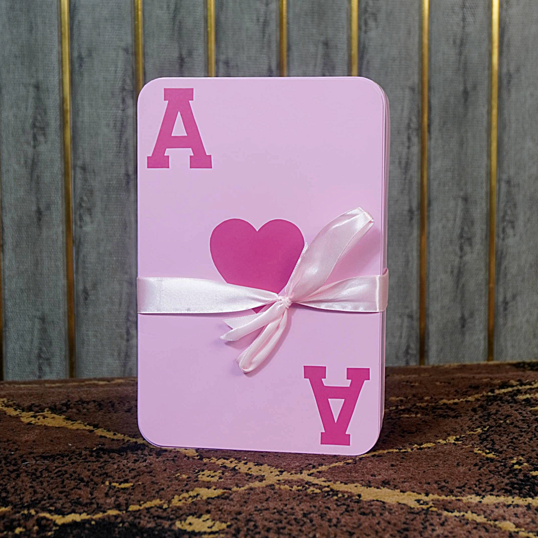 Ace of Hearts Premium Gift Box – Elegant Playing Card-Inspired Packaging with Ribbon Closure