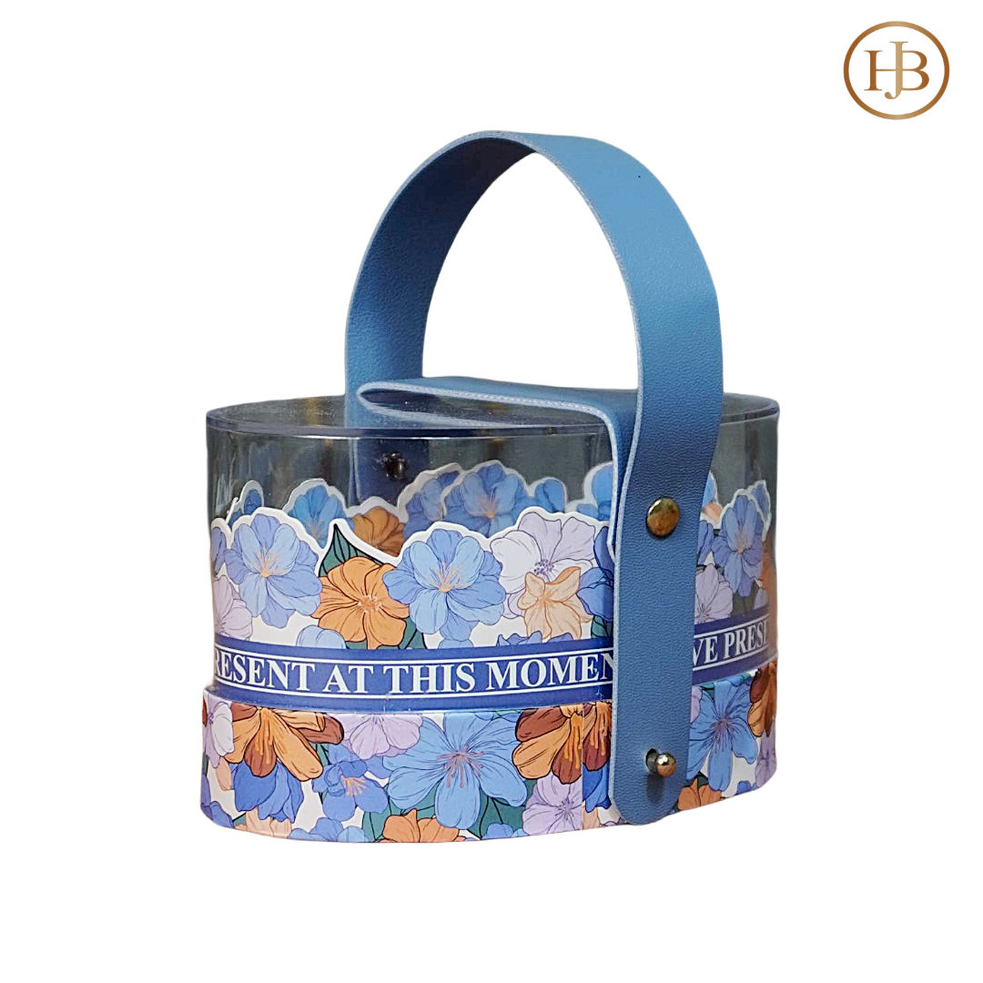 Oval Carry Gift Box – Acrylic Lid with Silicone Handle