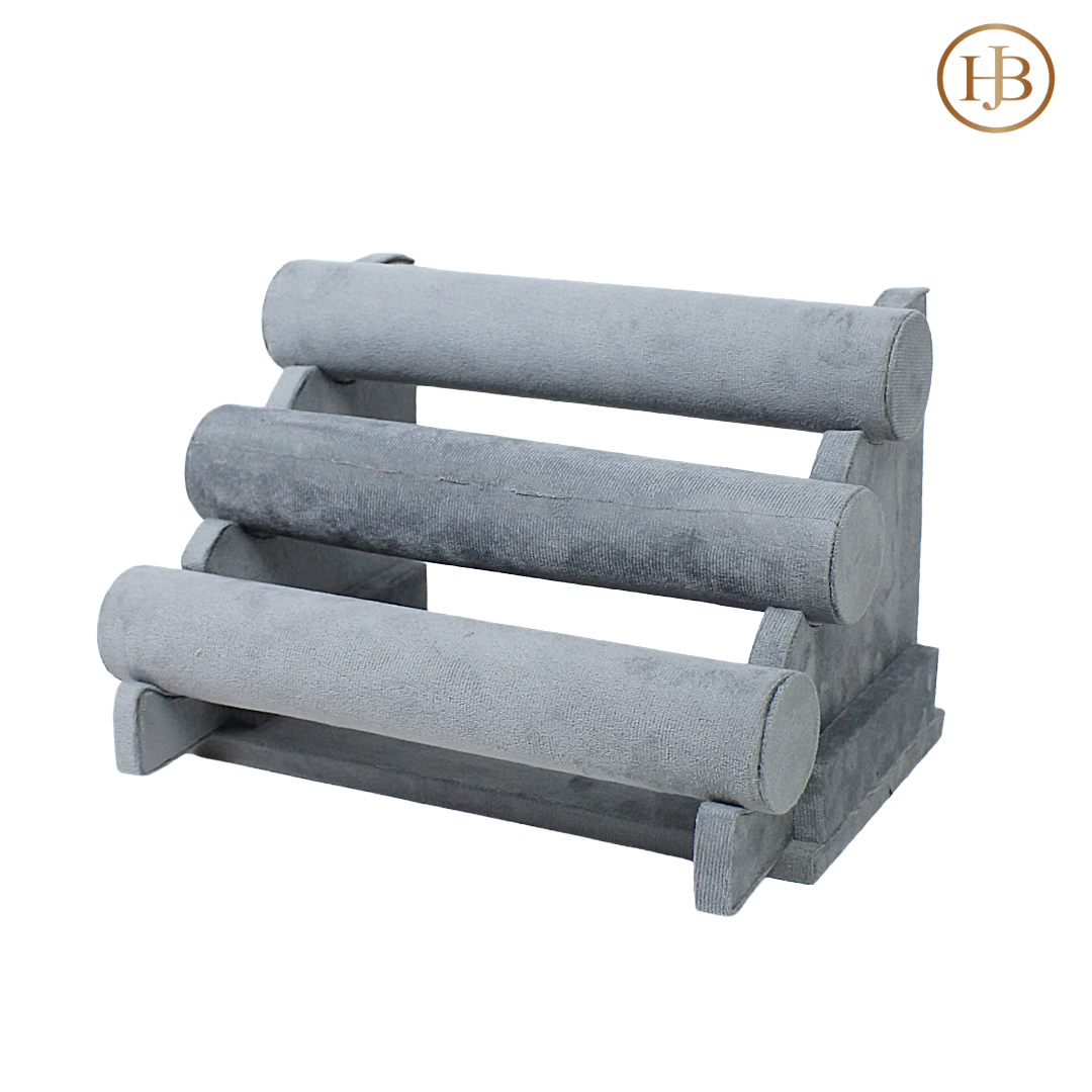 Three Layers Velvet Bangle Display Stands