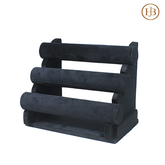 Three Layers Velvet Bangle Display Stands
