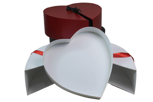 Heart Shape Cardboard Box With Heart Tray Gift Box