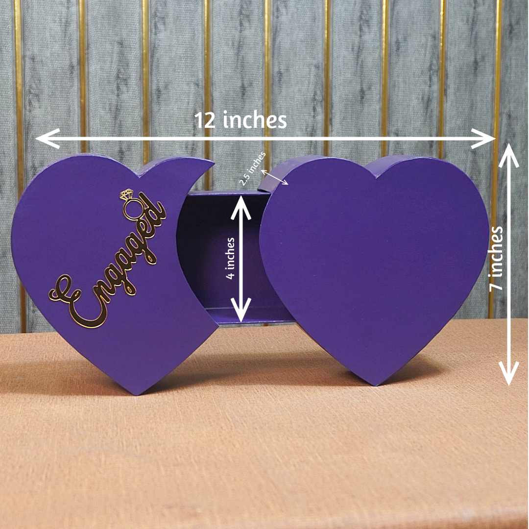 Double Heart Sliding Drawer Chocolate & Gift Box