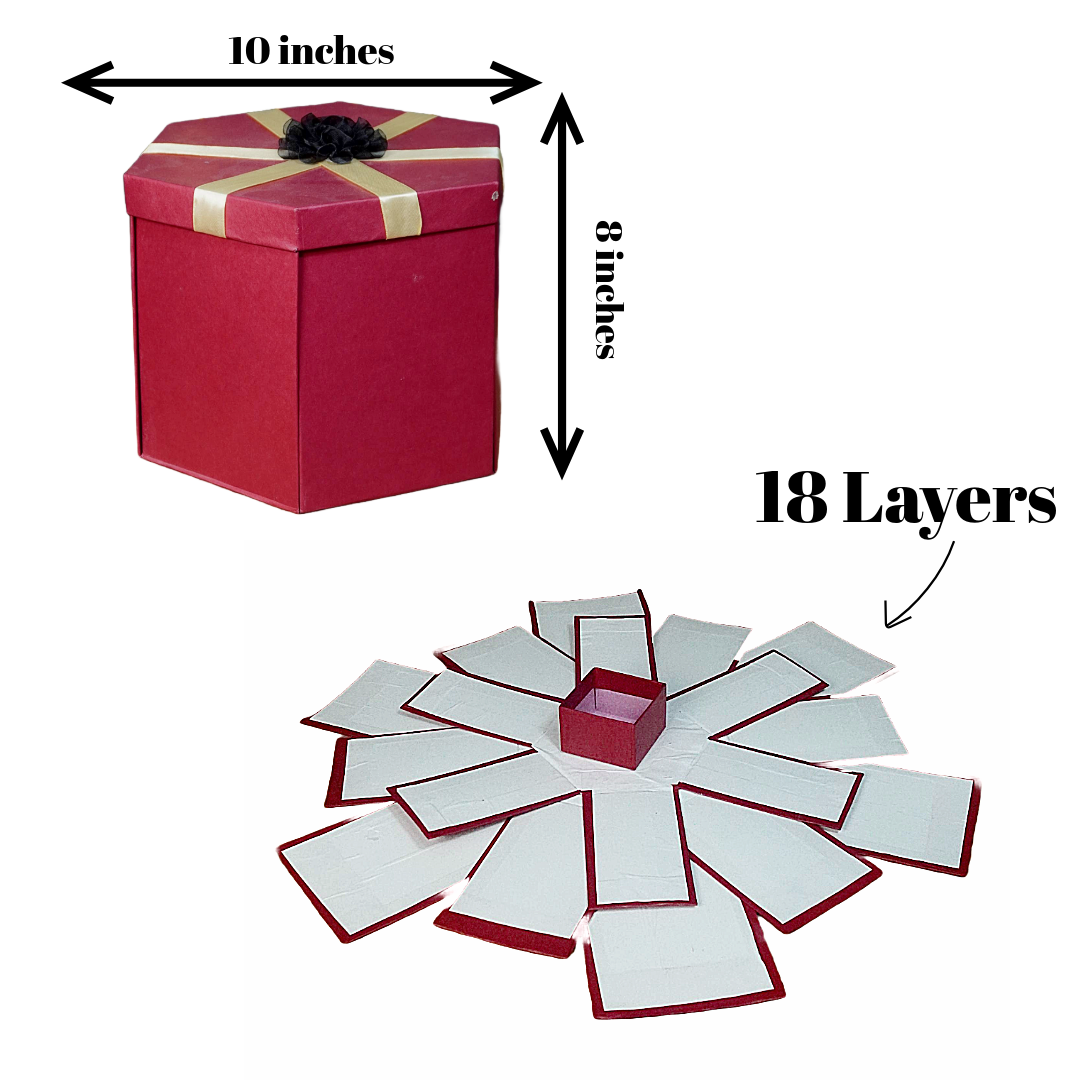 3 Layers Hexagonal Chocolate Gift Box