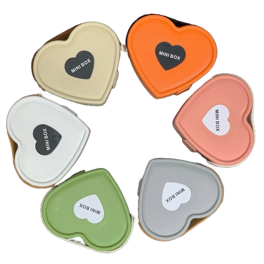 Multi Color Heart Mini Jewelry Organizer With Mirror