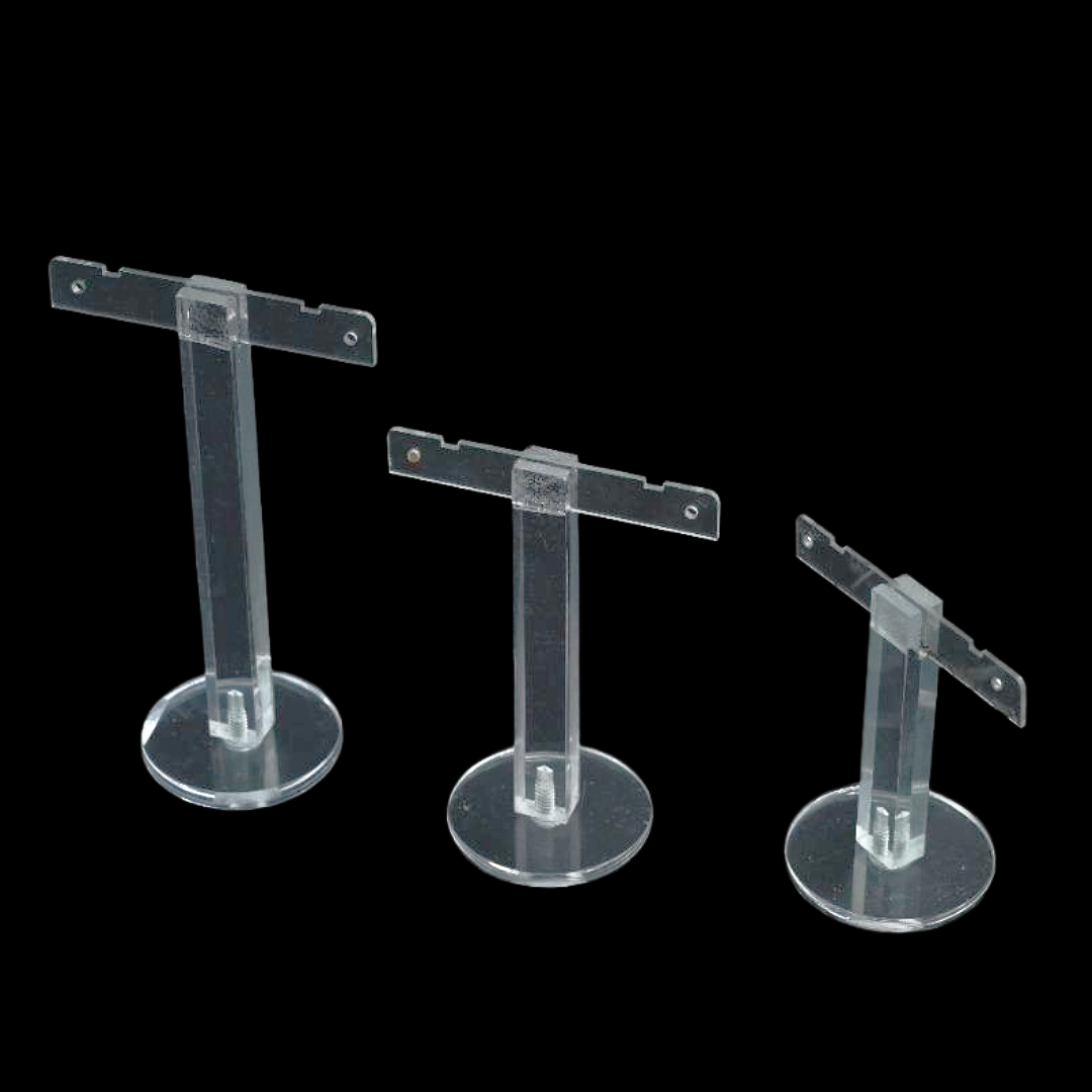Acrylic T-Bar Earring Display Stand – 3-Piece Set