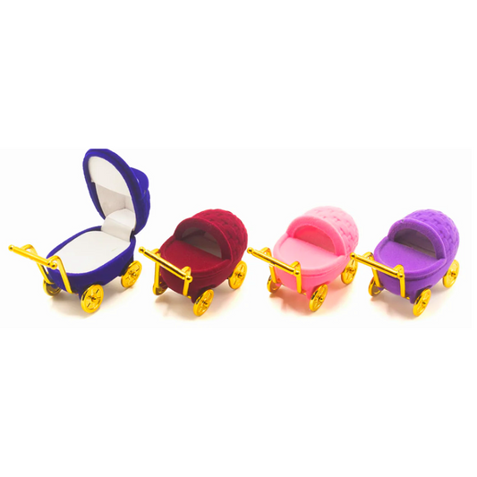 New Born Baby Velvet Trolley Ring Box