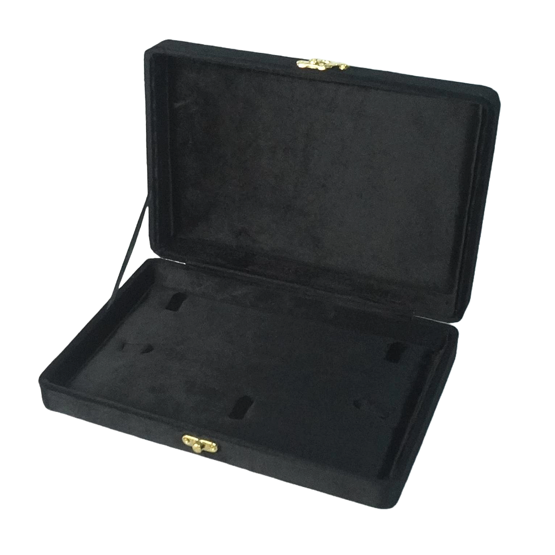 Gold Box Black Velvet Jewelry Boxes