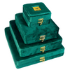 Gold Box Green Velvet Jewelry Boxes