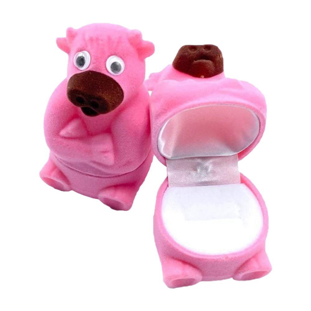 New Born Baby Velvet Cow Ring Box