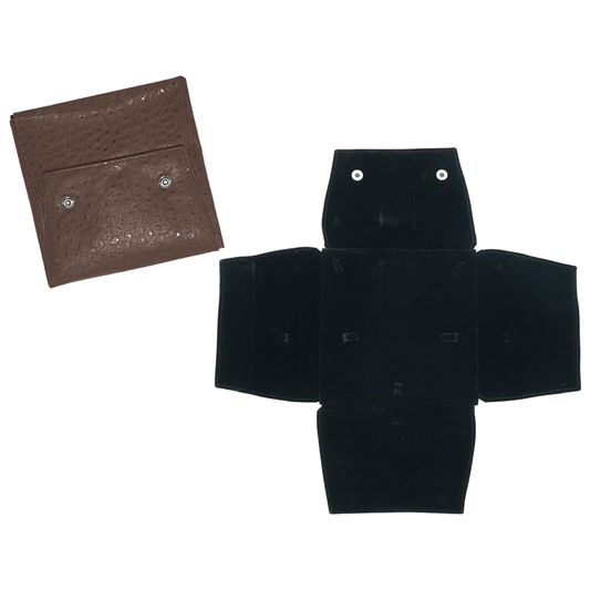 Black & Brown Pure Leather 6x6 Folder