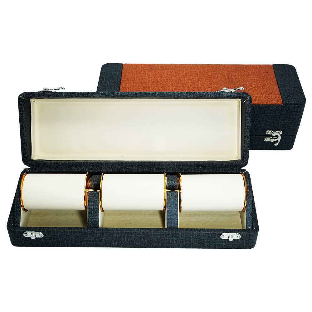 Brown & Grey Leather Stock Boxes