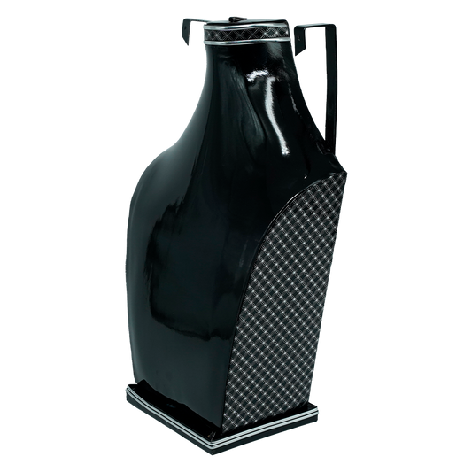 PATTENED SILVER & BLACK SIDE BUST