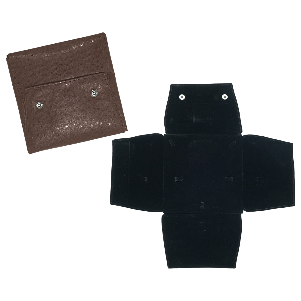 Black & Brown Pure Leather 8x8 Folder