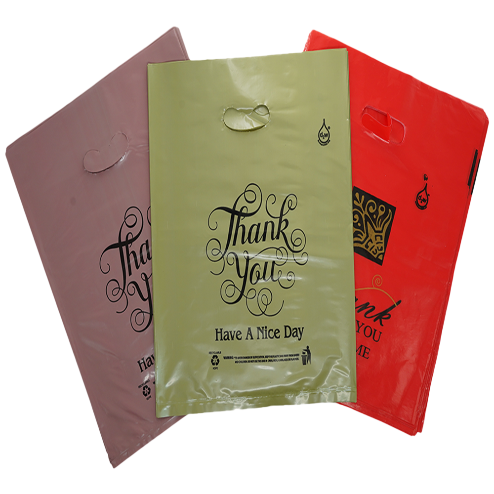 Different Sizes & Colors Plastic Thankyou Bags