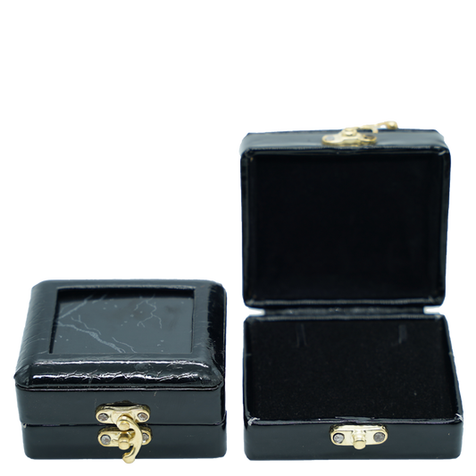 Black Marble Leathered Jewelry Boxes