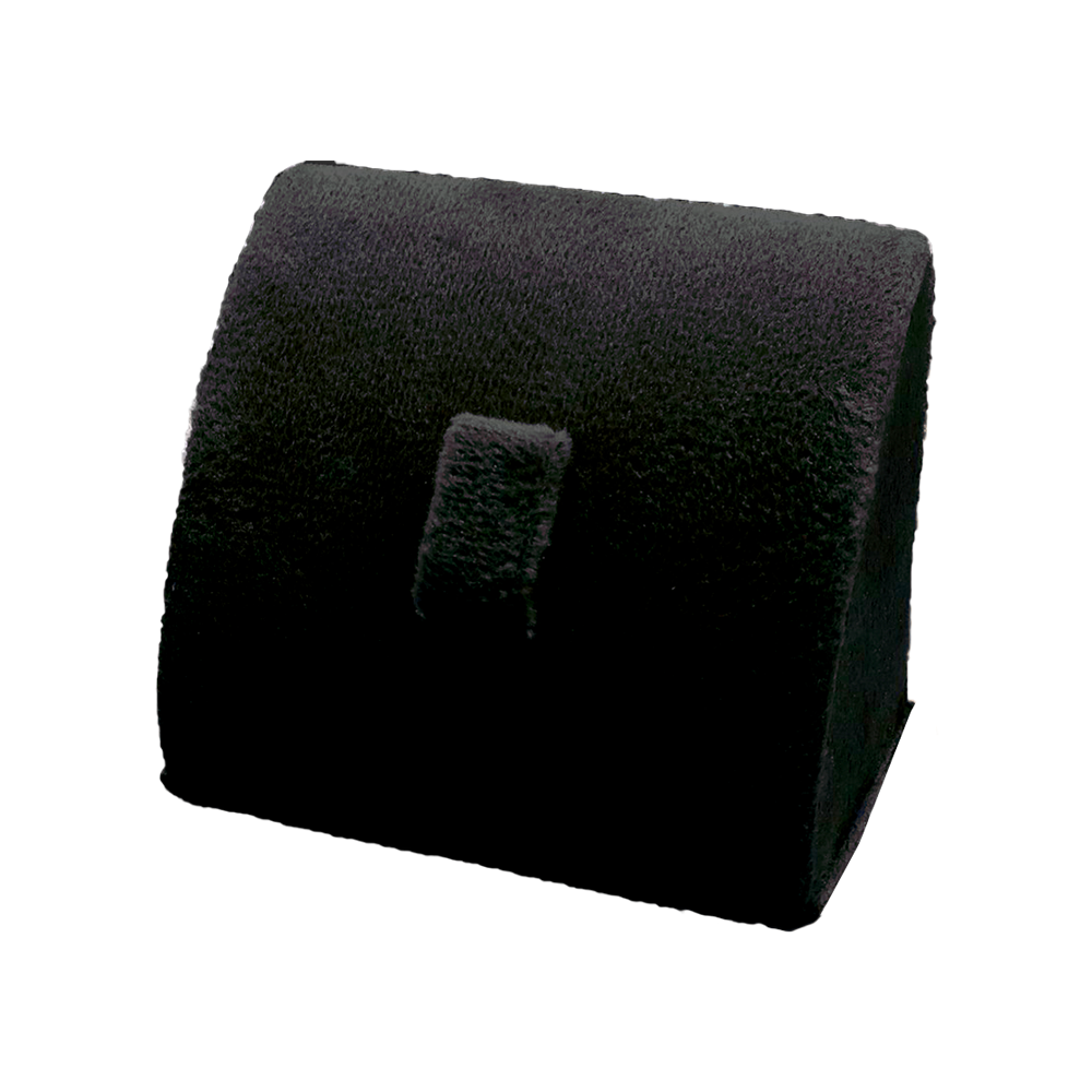 Pure Black Velvet Ring Display Stand