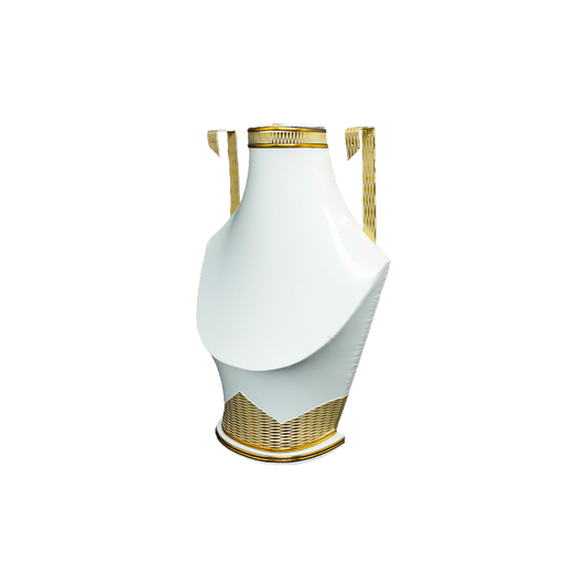 PATTENED GOLDEN & WHITE CROWN BUST