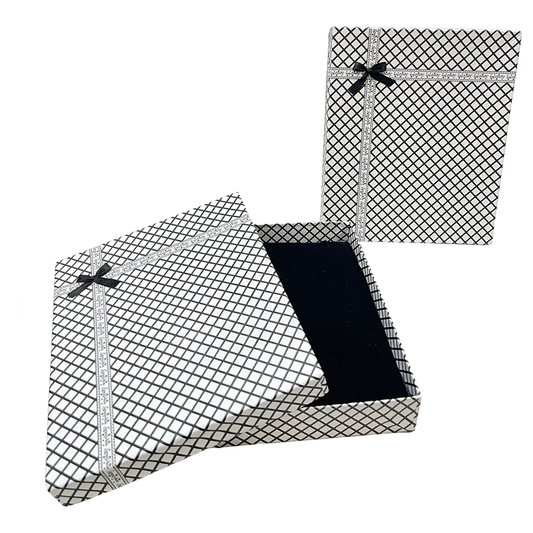 Black & White Thankyou Cardboard Jewelry Boxes