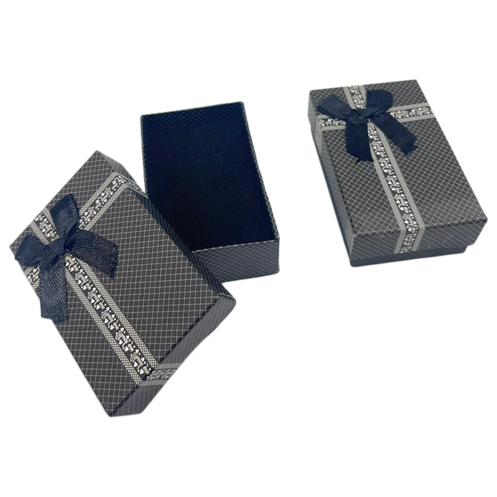 Black Thankyou Cardboard Jewelry Boxes