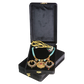 Gold Box Black Velvet Jewelry Boxes