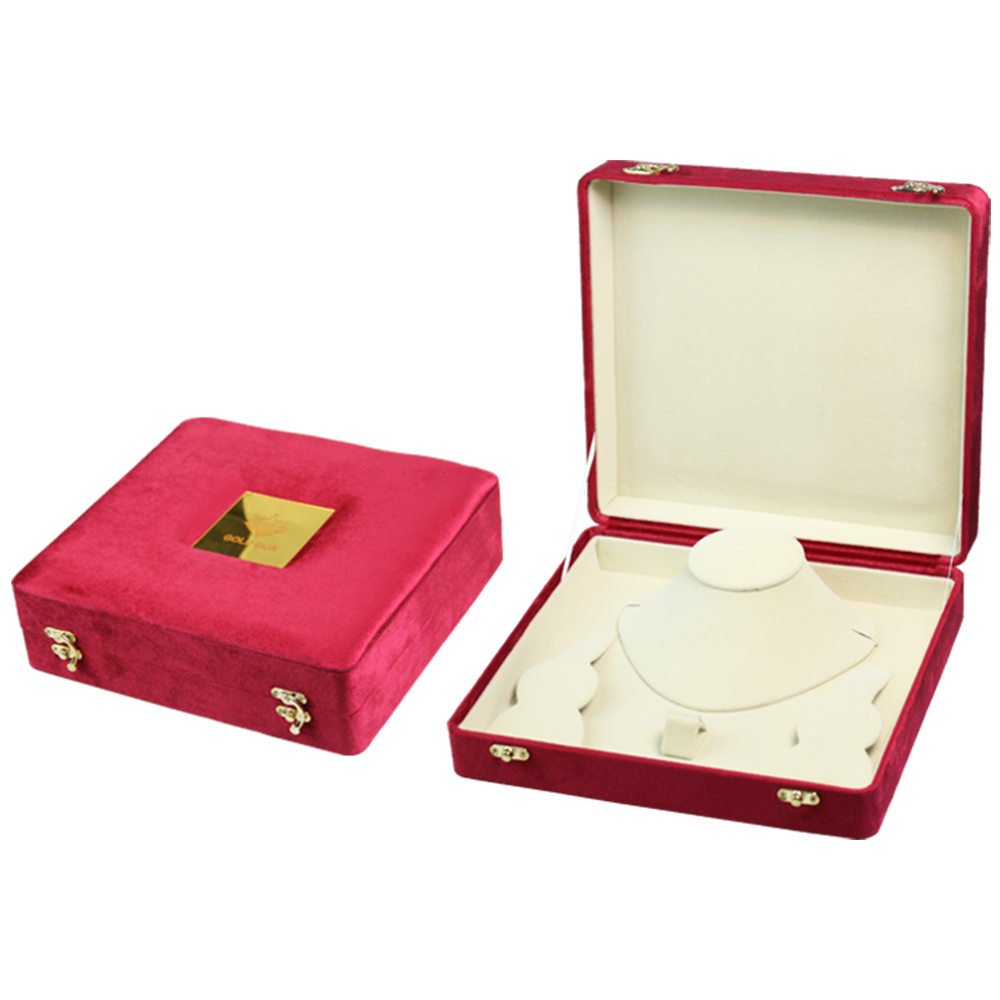 Gold Box Red Velvet Jewelry Boxes