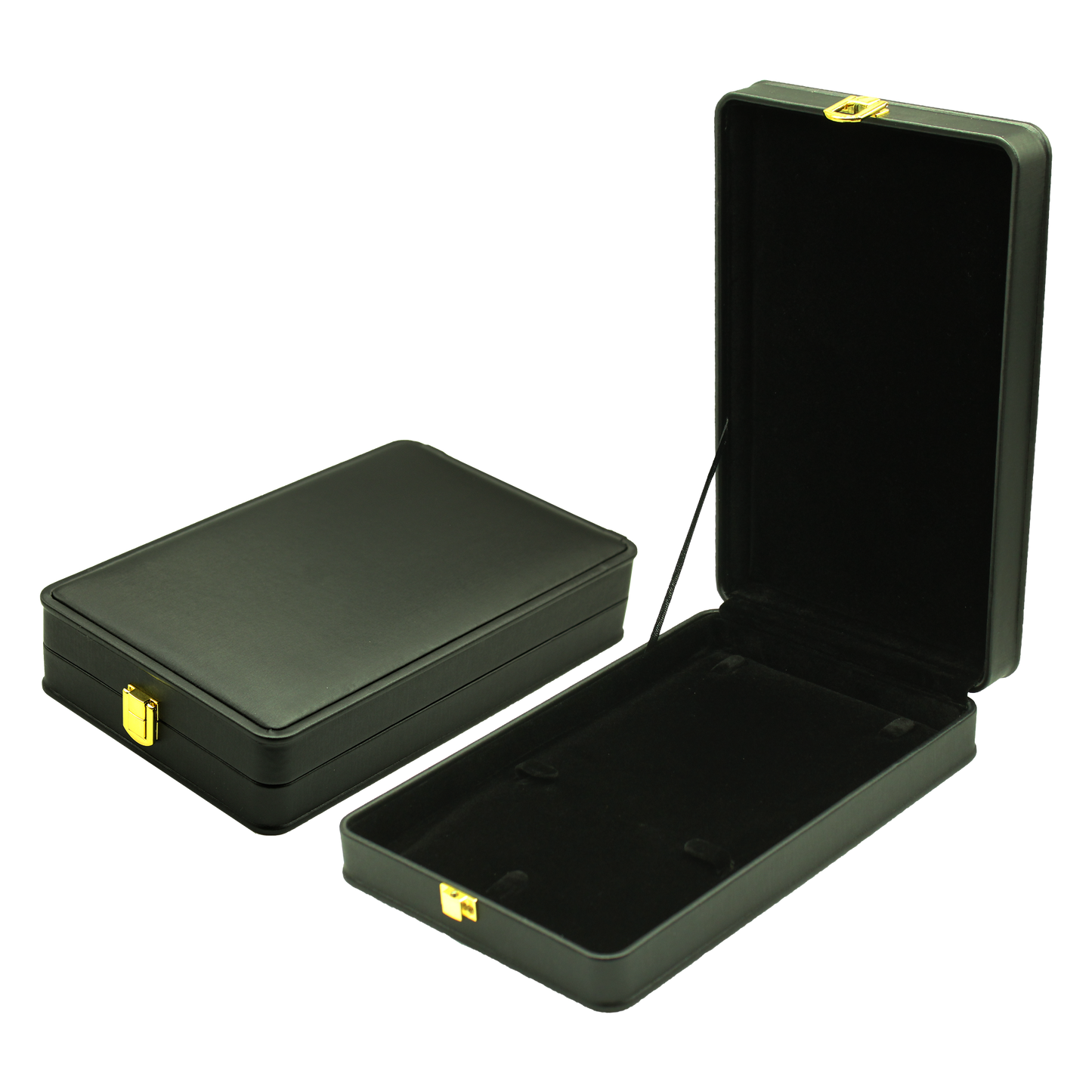 Black Leather (Black Interior) Jewelry Boxes