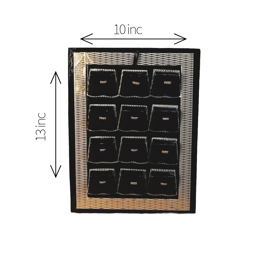 Black pattern Golden Edge Elite Display Tray