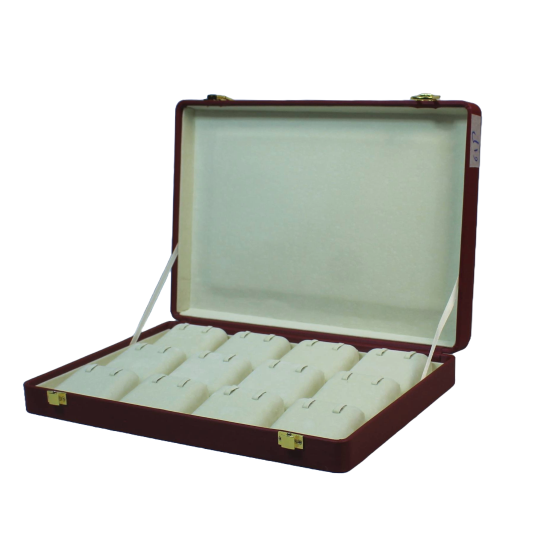 Maroon Leather Stock Boxes